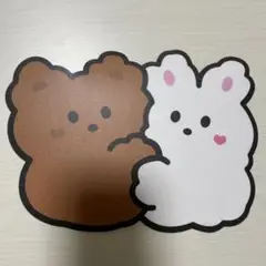 クマとウサギのマウスパッド
