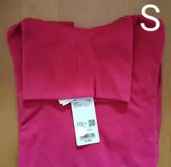 ユニクロ UNIQLO ヒートテックフリースタートルネックTシャツ※レッド※S