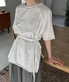 feepur アシンメトリーウエストロープラグランTee