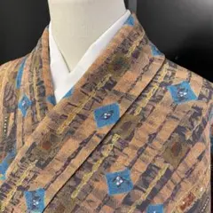 【春】14996z 着物 小紋 お洒落柄 抽象文様