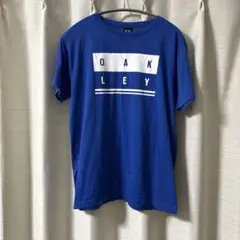 OAKLEY オークリー 青 Tシャツ ロゴ スポーツ メンズTシャツ Sサイズ
