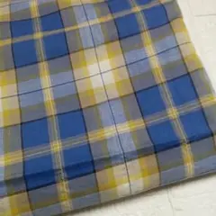 涼しげ✦先染シャーリング✦ブルーチェック綿100%