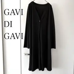 GAVI DI GAVI サラッと生地　ロング丈カーディガン　夏向け　ブラック