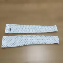 試着のみ‼️エレッセ　アームカバー　ホワイト　ネイビードット　園芸　テニス　ウェア