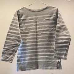 長袖Tシャツ グレー/ホワイト ストライプ Orcival