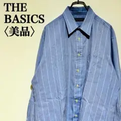 【美品】ザ ベーシックス　ストライプシャツ　長袖シャツ