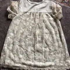 レース袖刺繍入りトップス