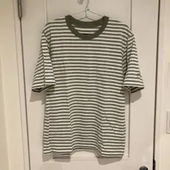 UNIQLO JW ANDERSON ストライプ Tシャツ Mグリーン
