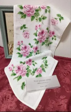 0984:薔薇・イマン好き!　薔薇のほんわかε-(´∀｀*)タオル①　新品未使用