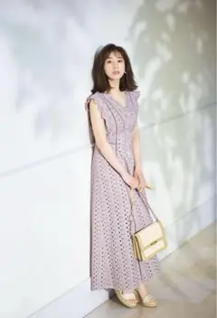 Noela コットンレースマキシワンピース
