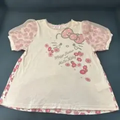 mezzo piano 花柄 ハローキティ Tシャツ 130