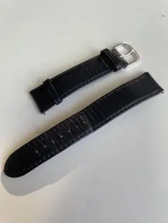 時計レザーベルト黒20mm