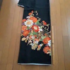 高級黒留袖#手描き染め、日本刺繍#中古未使用