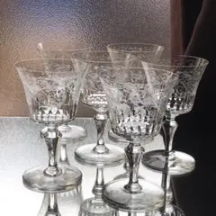 ☆華麗☆素敵なバカラBACCARATパルメParme水用クリスタルグラス6客♪