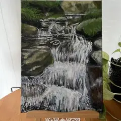 F4 油絵　滝③