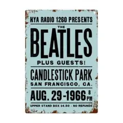 ザ　ビートルズ　1966年ライブポスター　レトロ風メタルサイン インテリア雑貨