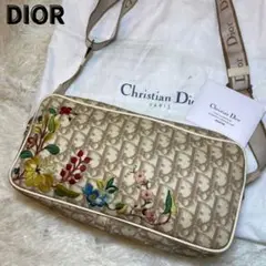 【超希少】ディオール トロッター 花柄 PVC×レザー 刺繍 フラワー