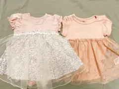 ピンクロンパース 2点セット 70cm