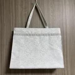 AIMER エメ 結婚式　サブバック　マチ付き　大きめ　グレー　新品未使用　上品