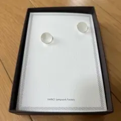 【週末sale】ハリオ ランプワークファクトリー 両耳ピアス　マユ