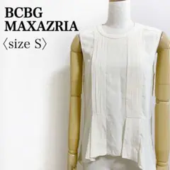 BCBGMAXAZRIA ◎シルク100% アシンメトリー ノースリーブ S