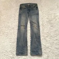 DeeTA セルビッチ　ダメージ加工デニム　28 S 　日本製