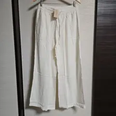 男女兼用 リネン素材 ワイドパンツ 大きいサイズ 夏パンツ 清涼 快適