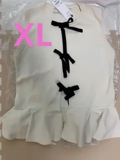 新品未使用　GU フロントリボンセーター　XL