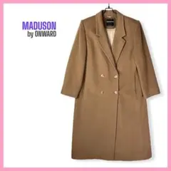 MADUSON オンワード 樫山 カシミヤ ロングコート ダブル チェスター