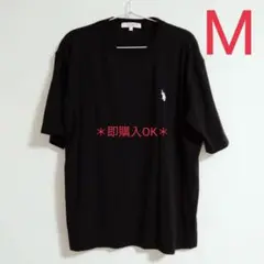 U.S.POLO ASSN. コットン 半袖 Tシャツ ブラック 綿100% M