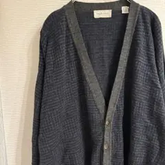 MURANO イタリア製　ダークグレー カーディガン　XXL