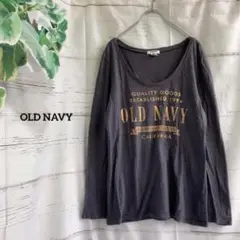 オールドネイビー OLD NAVY　長袖　Ｔシャツ　グレー　古着　綿100％