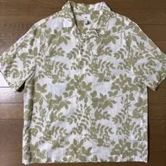 H&M 半袖リーフ柄シャツ