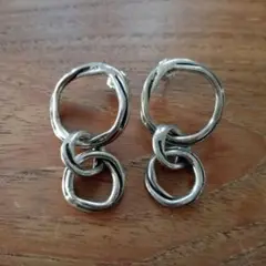 シルバー リンクデザイン ピアス