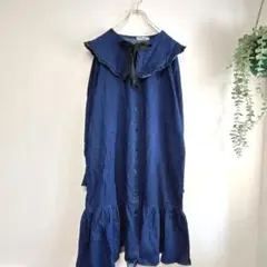 DJ Large size clothing 3L デニムワンピース　ロング