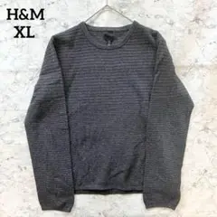【H&M】エイチアンドエム メンズ クルーネックセーター ニット XL シンプル