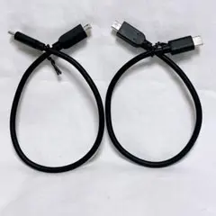 2本 Type-C Micro-B 変換ケーブル 0.3M USBケーブル