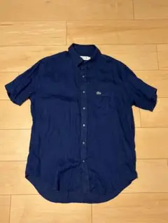 LACOSTE ネイビー 半袖シャツ Mサイズ