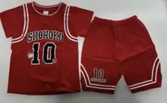 バスケ 天才Tシャツ セットアップ 赤 100cm