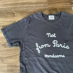 LUMBER コットンTシャツ 英字ロゴ刺繍 ナチュラル シンプル