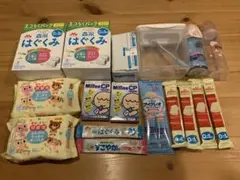 はぐくみ 粉ミルク エコらくパック 400×5 専用ケース付、哺乳瓶他試供品付
