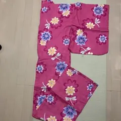 レディース 浴衣 ビビットピンク お花柄