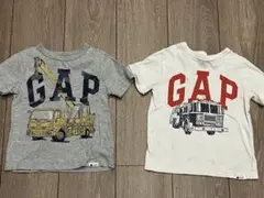 GAP クレーン車・消防車 Tシャツ 2歳用 2枚セット
