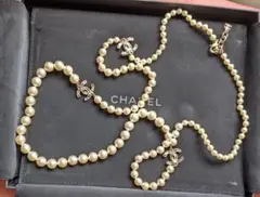 超美品 CHANEL シャネル ココマーク ロンクパール ネックレス レア物