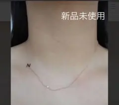 ebine Alphabet Zirconia Necklace『N』
