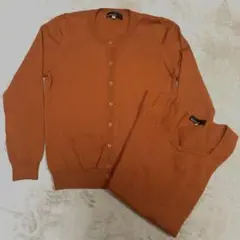 29【クリアーインプレッション】ニットアンサンブル オレンジ Ⓜ️サイズ