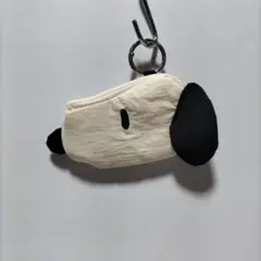 新品SNOOPYスヌーピーポーチバッグチャーム キーホルダーキーリング