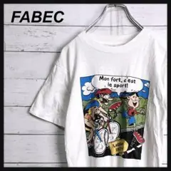 US古着　USA　FABEC Tシャツ　白　M 140㎝相当