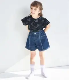 pairmanonフリンジショート丈デニムパンツ