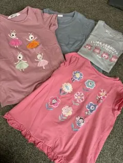 H&M バニー 花柄 Tシャツセット